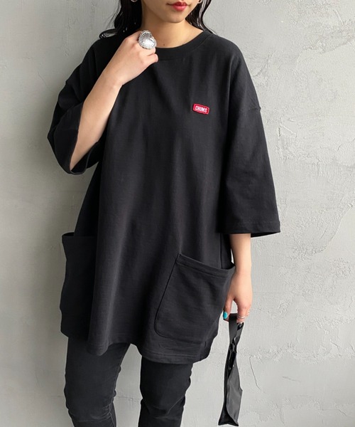 CHUMS（チャムス）の「[CHUMS/チャムス] キーストーン サイドポケットスウェットTシャツ（スウェット・レディース・ブラック/グレー・L/XL/M）」の17枚目の写真