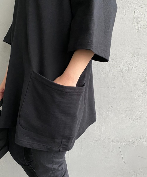 CHUMS（チャムス）の「[CHUMS/チャムス] キーストーン サイドポケットスウェットTシャツ（スウェット・レディース・ブラック/グレー・L/XL/M）」の10枚目の写真