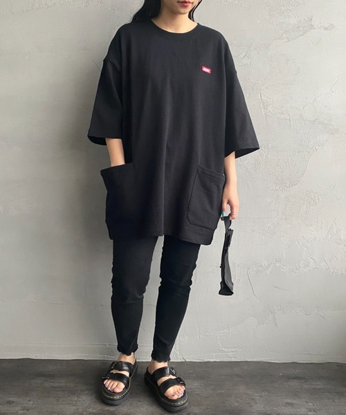 CHUMS（チャムス）の「[CHUMS/チャムス] キーストーン サイドポケットスウェットTシャツ（スウェット・レディース・ブラック/グレー・L/XL/M）」の15枚目の写真