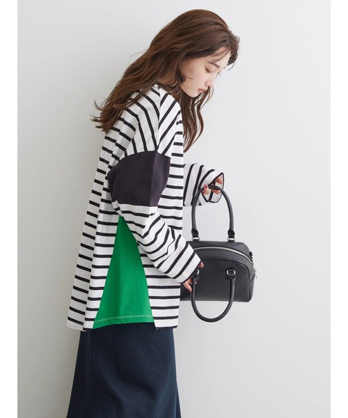 AMERICAN HOLIC（アメリカンホリック）の「切替ボーダーカットチュニック（チュニック・レディース・ブルー系その他2/グリーン系その他/ブルー系その他/ブラック系その他4・L/M）」の16枚目の写真