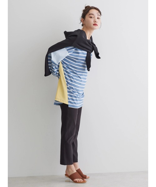 AMERICAN HOLIC（アメリカンホリック）の「切替ボーダーカットチュニック（チュニック・レディース・ブルー系その他2/グリーン系その他/ブルー系その他/ブラック系その他4・L/M）」の13枚目の写真