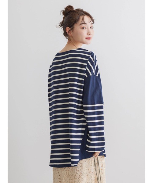 AMERICAN HOLIC（アメリカンホリック）の「切替ボーダーカットチュニック（チュニック・レディース・ブルー系その他2/グリーン系その他/ブルー系その他/ブラック系その他4・L/M）」の17枚目の写真