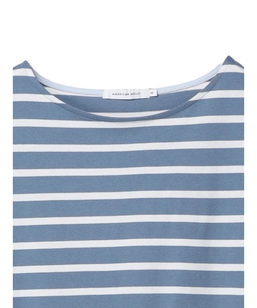 AMERICAN HOLIC（アメリカンホリック）の「切替ボーダーカットチュニック（チュニック・レディース・ブルー系その他2/グリーン系その他/ブルー系その他/ブラック系その他4・L/M）」の7枚目の写真