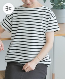 FORK&SPOON | FORK&SPOON ボートネックボーダーショートスリーブ(Tシャツ/カットソー)