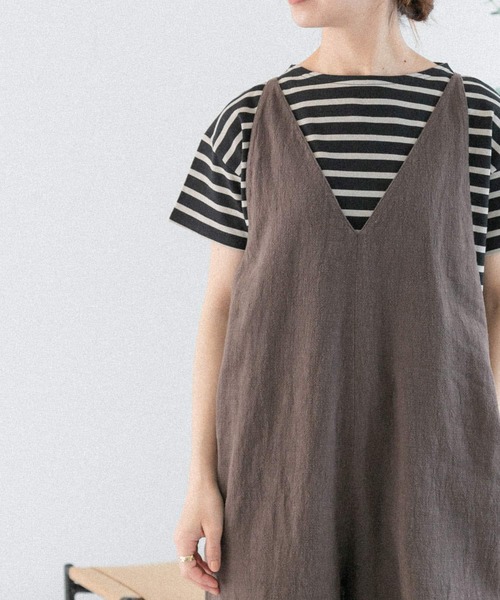 FORK&SPOON（フォークアンドスプーン）の「FORK&SPOON　ボートネックボーダーショートスリーブ（Tシャツ/カットソー・レディース・イエロー系その他/ブラック系その他/ベージュ系その他/ブルー系その他・1）」の21枚目の写真