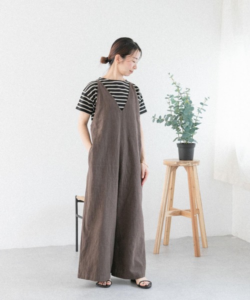 FORK&SPOON（フォークアンドスプーン）の「FORK&SPOON　ボートネックボーダーショートスリーブ（Tシャツ/カットソー・レディース・イエロー系その他/ブラック系その他/ベージュ系その他/ブルー系その他・1）」の22枚目の写真