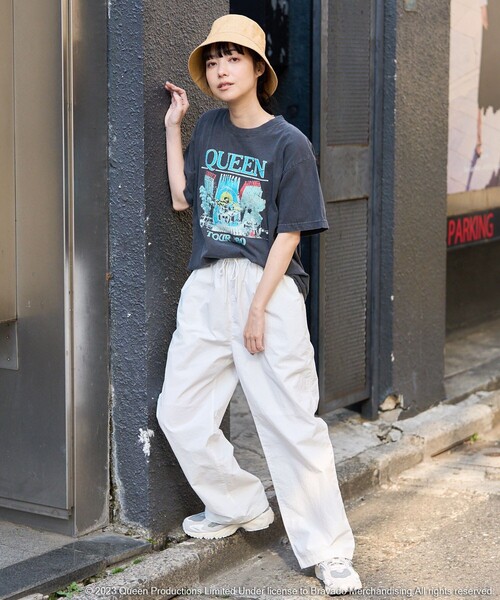 FREAK'S STORE（フリークスストア）の「QUEEN TOUR 80's 半袖Tシャツ/クイーンツアーTシャツ（Tシャツ/カットソー・レディース・オフホワイト/ブラック・ﾌﾘ-）」の5枚目の写真