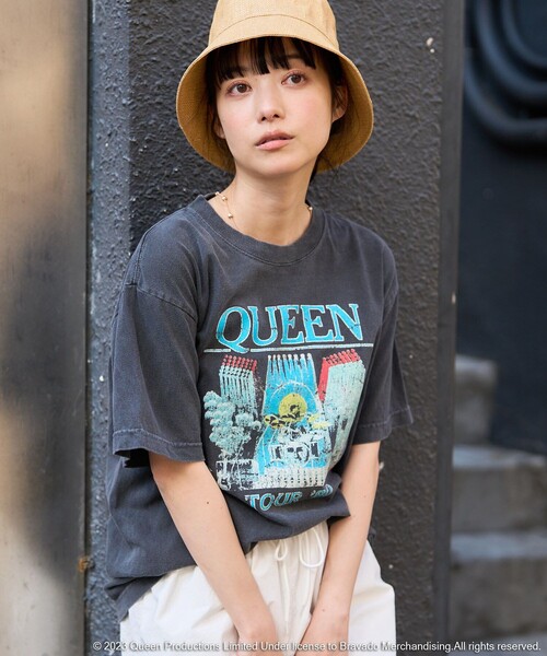 FREAK'S STORE（フリークスストア）の「QUEEN TOUR 80's 半袖Tシャツ/クイーンツアーTシャツ（Tシャツ/カットソー・レディース・オフホワイト/ブラック・ﾌﾘ-）」の7枚目の写真