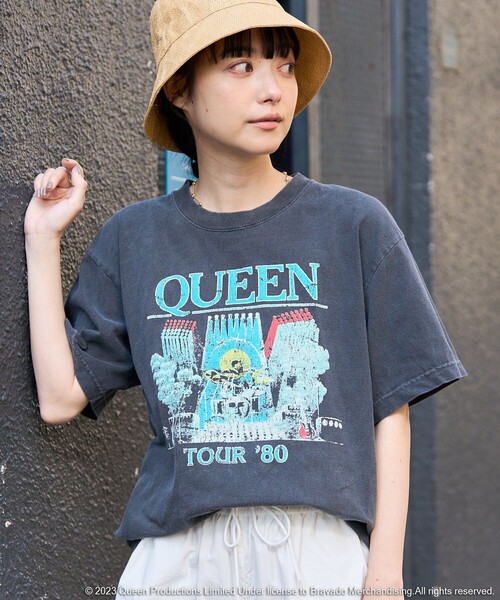 FREAK'S STORE（フリークスストア）の「QUEEN TOUR 80's 半袖Tシャツ/クイーンツアーTシャツ（Tシャツ/カットソー・レディース・オフホワイト/ブラック・ﾌﾘ-）」の8枚目の写真