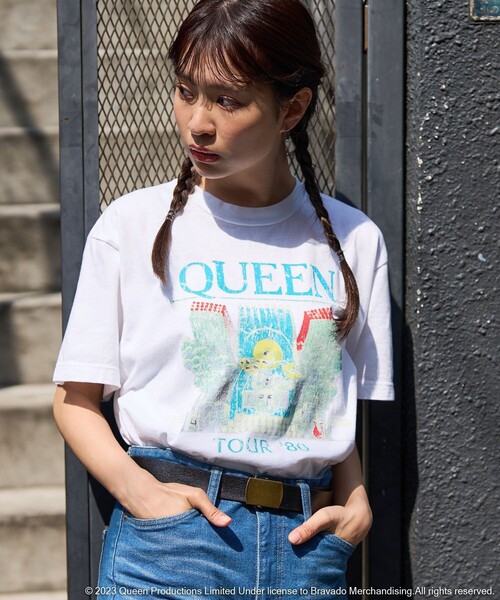 FREAK'S STORE（フリークスストア）の「QUEEN TOUR 80's 半袖Tシャツ/クイーンツアーTシャツ（Tシャツ/カットソー・レディース・オフホワイト/ブラック・ﾌﾘ-）」の14枚目の写真