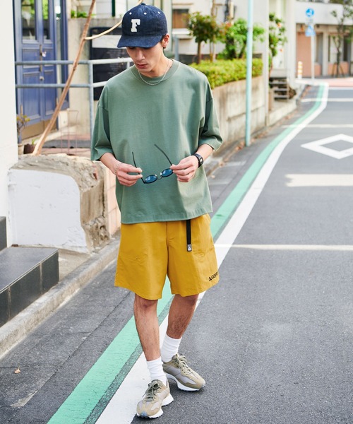 GERRY（ジェリー）の「GERRY/ジェリー 別注 ロゴ刺繍 ナイロン クライミングワイドショートパンツ/水陸両用（その他パンツ・メンズ・パープル/ネイビー/ベージュ/グレー/ブラック/カーキ/マスタード/グレイッシュブルー・S/M/L）」の9枚目の写真