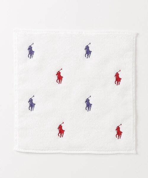 POLO RALPH LAUREN CHILDRENSWEAR（ポロ ラルフ ローレン チルドレンズウェア）の「Polo ポニー コットン タオル ハンカチーフ（ハンカチ/ハンドタオル・キッズ・ホワイト・ONE）」の2枚目の写真