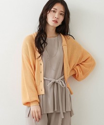 片畦Ｖネックショートカーディガン