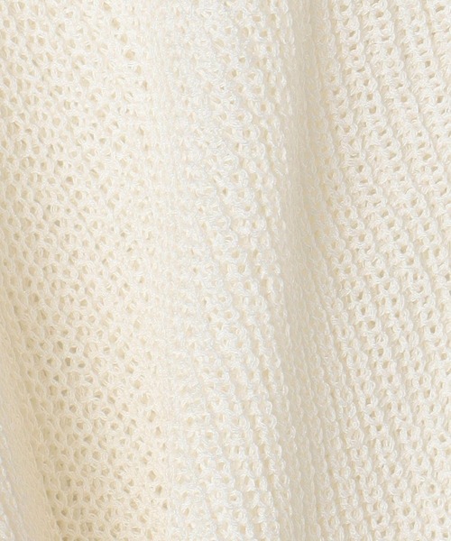 NICOLE white（ニコルホワイト）の「片畦Ｖネックショートカーディガン（カーディガン/ボレロ・レディース・オレンジ/グレー/オフホワイト/ネイビー・FREE）」の15枚目の写真