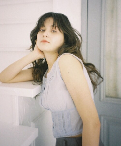 Charles Chaton（シャルルシャトン）の「cotton square blouse コットンスクエアブラウス（シャツ/ブラウス・レディース・ブラック/サックスブルー・FREE）」の11枚目の写真