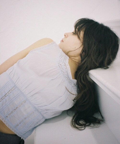 Charles Chaton（シャルルシャトン）の「cotton square blouse コットンスクエアブラウス（シャツ/ブラウス・レディース・ブラック/サックスブルー・FREE）」の7枚目の写真