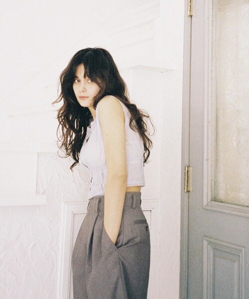 Charles Chaton（シャルルシャトン）の「cotton square blouse コットンスクエアブラウス（シャツ/ブラウス・レディース・ブラック/サックスブルー・FREE）」の22枚目の写真