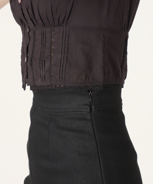 Charles Chaton（シャルルシャトン）の「cotton square blouse コットンスクエアブラウス（シャツ/ブラウス・レディース・ブラック/サックスブルー・FREE）」の19枚目の写真