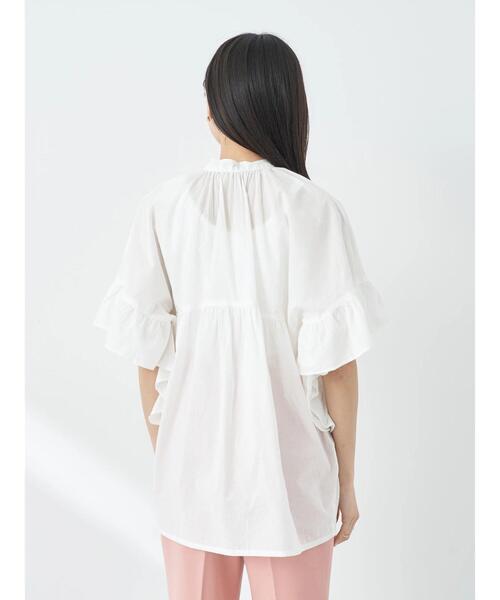 earth music&ecology（アースミュージックアンドエコロジー）の「コットンボイルボリュームブラウス（シャツ/ブラウス・レディース・ブラック/オフホワイト/ブルー/グリーン・FREE）」の21枚目の写真