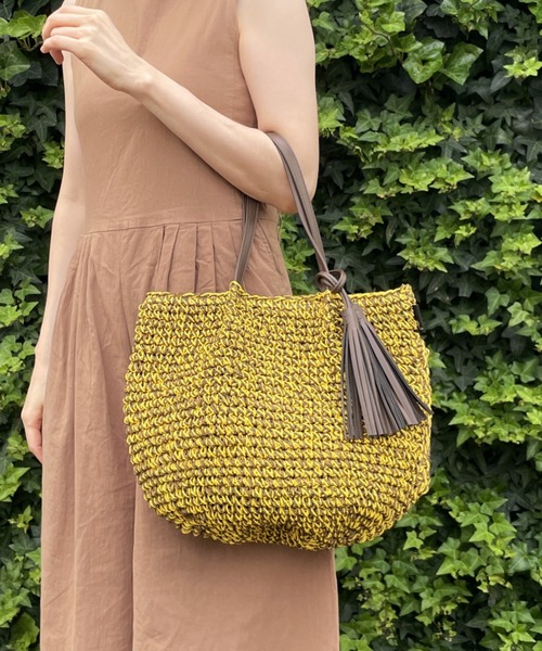 ROOTOTE（ルートート）の「ルートート/タッセル LT.デリ.バスケット-B（かごバッグ・レディース・カーキ/イエロー・FREE）」の16枚目の写真