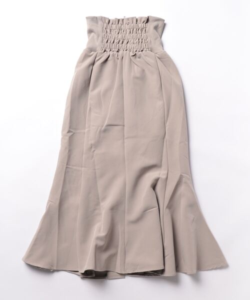 clear（クリア）の「ウエストリブスリット入りマーメイドスカート[低身長用サイズ有 細見え 骨格ウェーブ]≪2025SS新作≫（スカート・レディース・グレイッシュベージュ/ブラック/ピンク/ブラウン/アイボリー/ライトピンク/ブルーグレー・F/XS）」の8枚目の写真