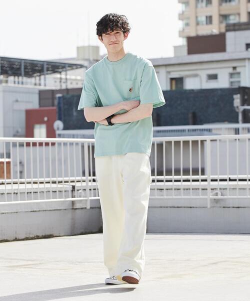 coen（コーエン）の「サマーベアワンポイント刺繍Tシャツ（WEB限定カラー）（Tシャツ/カットソー・メンズ・ホワイト/ブラック/ネイビー/オフホワイト/ライム/ライラック・S/M/L/XL）」の13枚目の写真