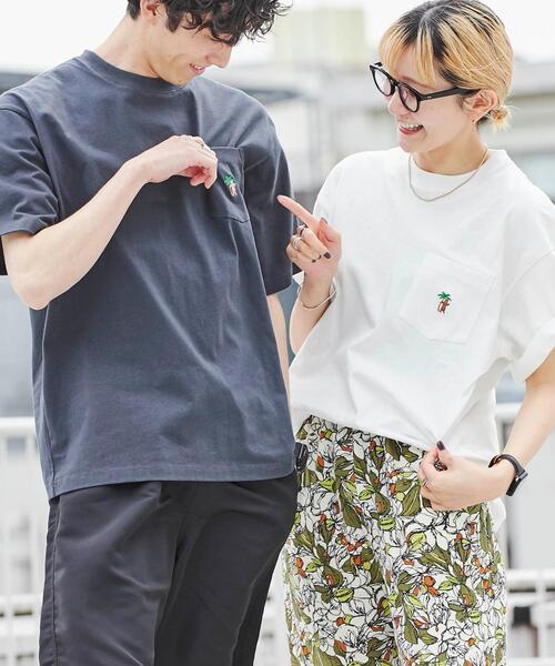 coen（コーエン）の「サマーベアワンポイント刺繍Tシャツ（WEB限定カラー）（Tシャツ/カットソー・メンズ・ホワイト/ブラック/ネイビー/オフホワイト/ライム/ライラック・S/M/L/XL）」の14枚目の写真