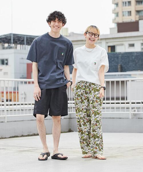 coen（コーエン）の「サマーベアワンポイント刺繍Tシャツ（WEB限定カラー）（Tシャツ/カットソー・メンズ・ホワイト/ブラック/ネイビー/オフホワイト/ライム/ライラック・S/M/L/XL）」の16枚目の写真