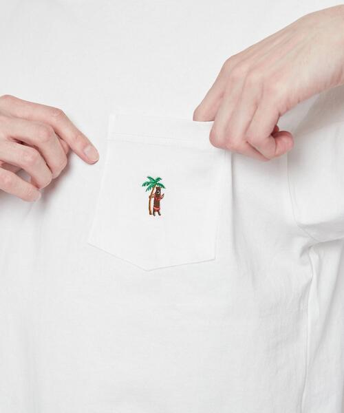 coen（コーエン）の「サマーベアワンポイント刺繍Tシャツ（WEB限定カラー）（Tシャツ/カットソー・メンズ・ホワイト/ブラック/ネイビー/オフホワイト/ライム/ライラック・S/M/L/XL）」の19枚目の写真