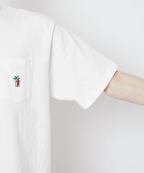 coen（コーエン）の「サマーベアワンポイント刺繍Tシャツ（WEB限定カラー）（Tシャツ/カットソー・メンズ・ホワイト/ブラック/ネイビー/オフホワイト/ライム/ライラック・S/M/L/XL）」の20枚目の写真