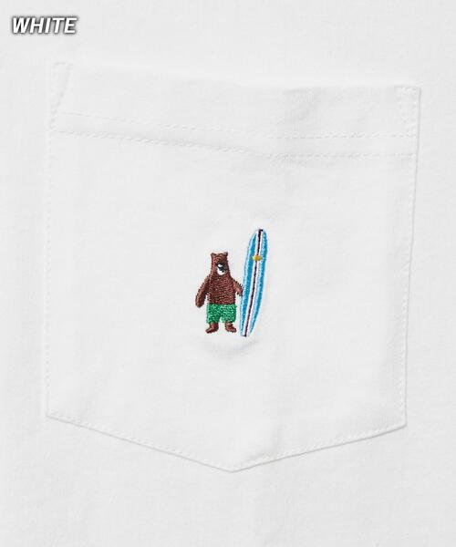 coen（コーエン）の「サマーベアワンポイント刺繍Tシャツ（WEB限定カラー）（Tシャツ/カットソー・メンズ・ホワイト/ブラック/ネイビー/オフホワイト/ライム/ライラック・S/M/L/XL）」の21枚目の写真