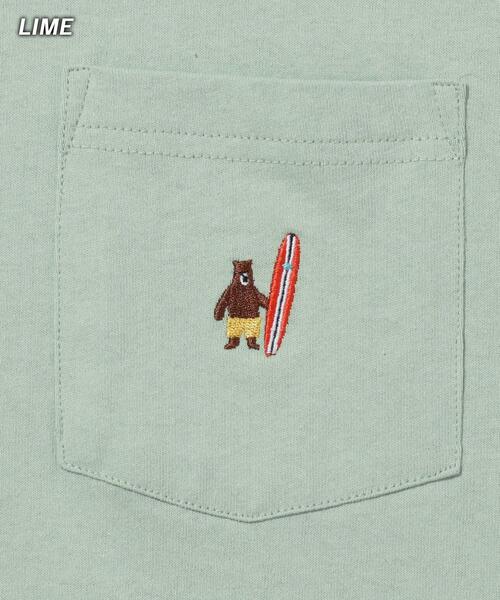 coen（コーエン）の「サマーベアワンポイント刺繍Tシャツ（WEB限定カラー）（Tシャツ/カットソー・メンズ・ホワイト/ブラック/ネイビー/オフホワイト/ライム/ライラック・S/M/L/XL）」の22枚目の写真