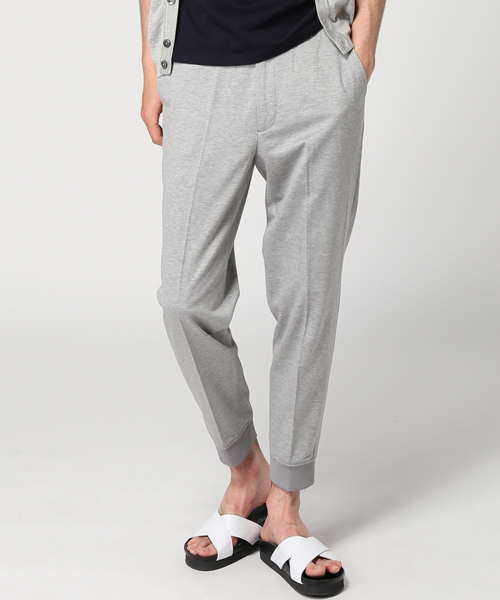 EDIFICE（エディフィス）の「◇カルゼジャージ イージーリブスラックス（その他パンツ・メンズ・チャコールグレー/ネイビー・42/44/48/46）」の2枚目の写真