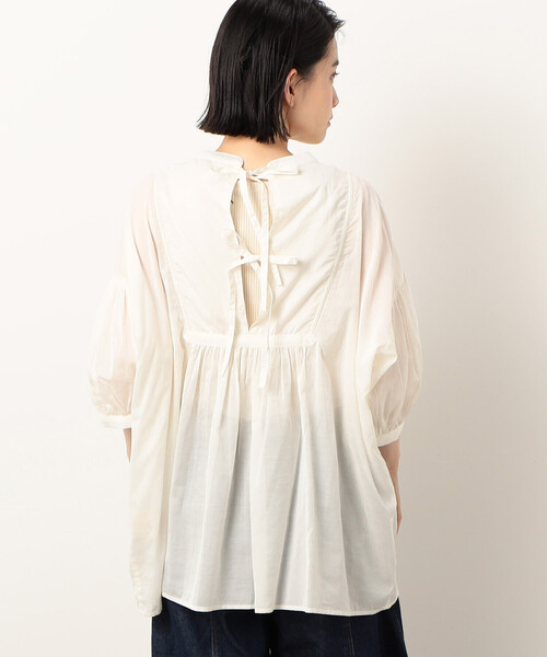 ONIGIRI（オニギリ）の「スモッキング ボリュームスリーブ 5分袖