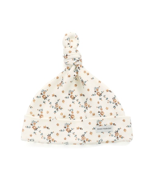 MAKE YOUR DAY（メイクユアデイ）の「やさしい3柄ビーニー（その他ベビー用品・キッズ・ブラウン/オレンジ/ネイビー・FREE）」の3枚目の写真