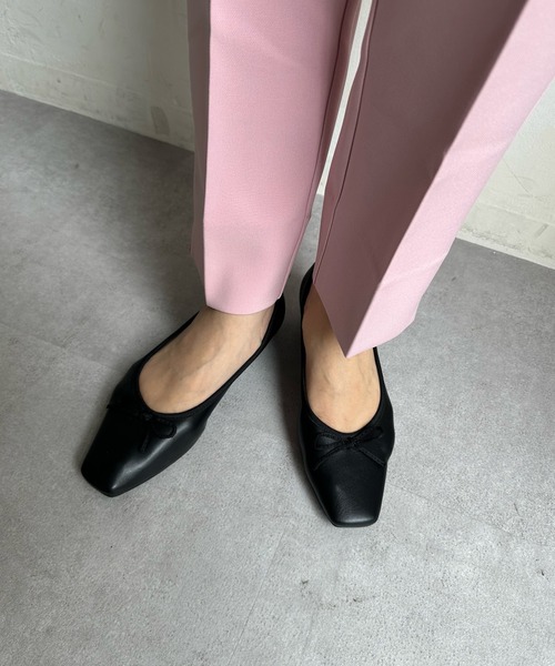 DouDou（ドゥドゥ）の「晴雨兼用スクエアソフトバレエ（バレエシューズ・レディース・ブラック/カーキ・23.5cm/24cm/24.5cm）」の11枚目の写真