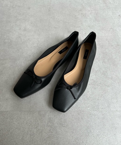 DouDou（ドゥドゥ）の「晴雨兼用スクエアソフトバレエ（バレエシューズ・レディース・ブラック/カーキ・23.5cm/24cm/24.5cm）」の8枚目の写真