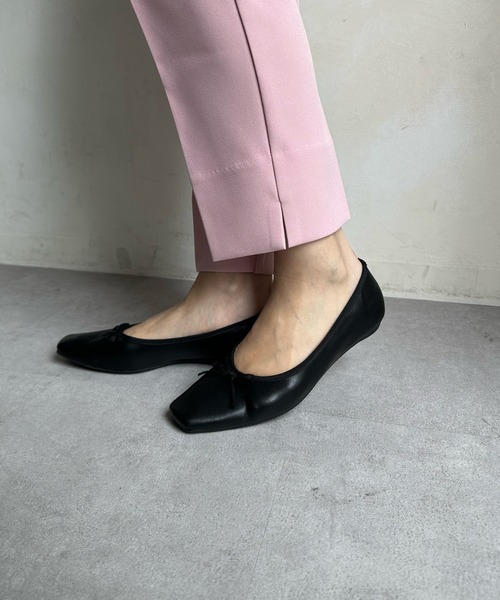 DouDou（ドゥドゥ）の「晴雨兼用スクエアソフトバレエ（バレエシューズ・レディース・ブラック/カーキ・23.5cm/24cm/24.5cm）」の13枚目の写真