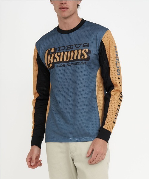 DEUS EX MACHINA(デウスエクスマキナ)の「PEACOCK MOTO JERSEY 長袖モトクロスジャージ リラックスフィット メッシュ素材(Tシャツ/カットソー・メンズ・マルチ・MEDIUM/LARGE/X-LARGE/SMALL)」の4枚目の写真