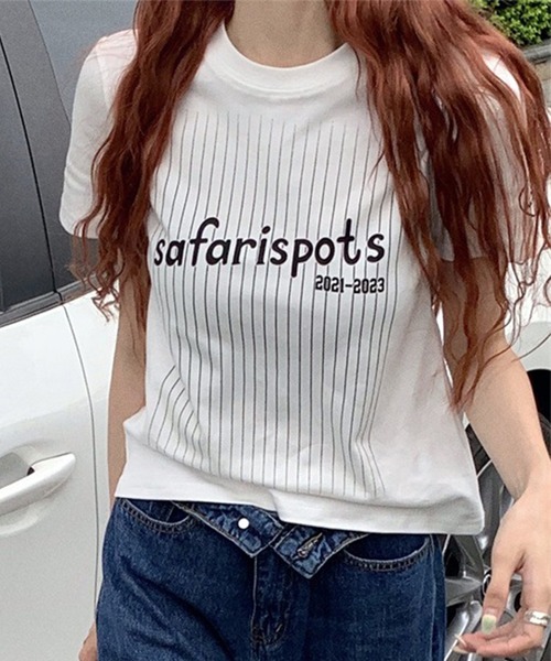 LYEON（リヨン）の「バックナンバーロゴTシャツ（Tシャツ/カットソー・レディース・グレー/ホワイト・FREE）」の17枚目の写真