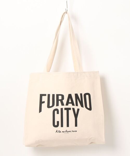 NO WAY(ノーウェイ)の「/北の国から x THE BEYOND AND PRODUCTS/FURANO CITY tote bag(トートバッグ・メンズ・オフホワイト/ブラック・FREE)」の14枚目の写真