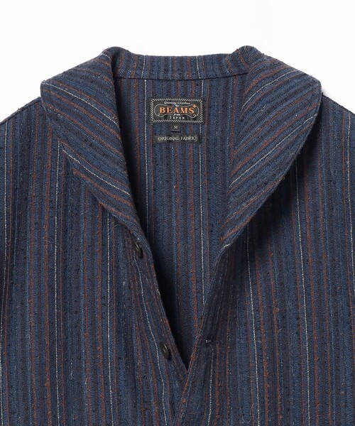 BEAMS PLUS（ビームスプラス）の「BEAMS PLUS / ヒッコリー ツイード ミリタリー ショールカラー ジャケット（ブルゾン・メンズ・ネイビー・XL/L/M/S）」の13枚目の写真
