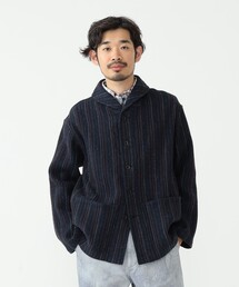BEAMS PLUS / ヒッコリー ツイード ミリタリー ショールカラー ジャケット