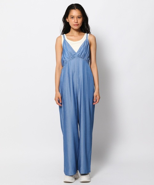 FOREVER 21（フォーエバー トゥエンティーワン）の「【2023AW】シャンブレーオールインワン（つなぎ/オールインワン・レディース・ブラック/ブルー・SMALL/MEDIUM）」の15枚目の写真