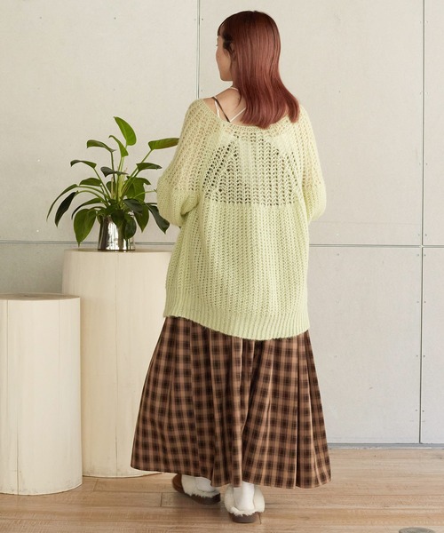 w closet（ダブルクローゼット）の「【前後2WAY】モヘア混カーディガン（ニット/セーター・レディース・オフホワイト/サックスブルー系/イエロー・FREE）」の20枚目の写真