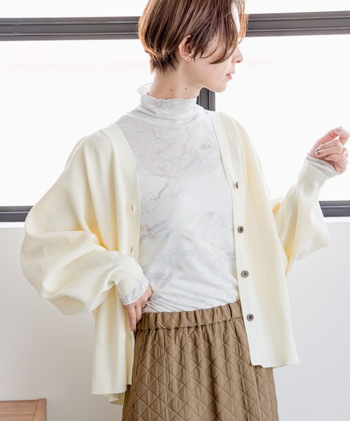 LEPSIM(レプシィム)の「ニュアンス柄シアープルオーバー 971939(Tシャツ/カットソー・レディース・グレー/ベージュ/アイボリー・FREE)」の1枚目の写真