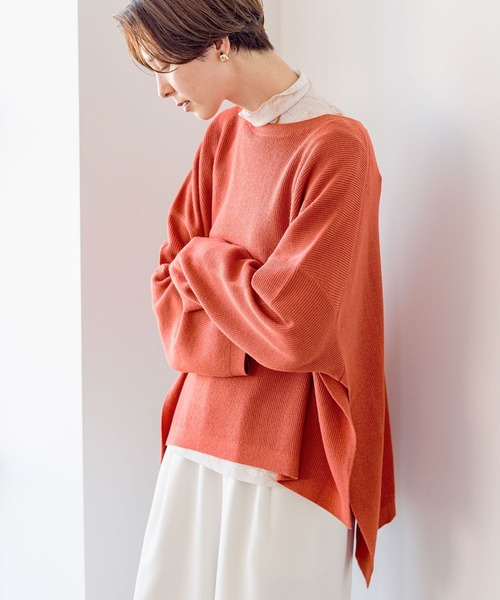 LEPSIM(レプシィム)の「ニュアンス柄シアープルオーバー 971939(Tシャツ/カットソー・レディース・グレー/ベージュ/アイボリー・FREE)」の8枚目の写真