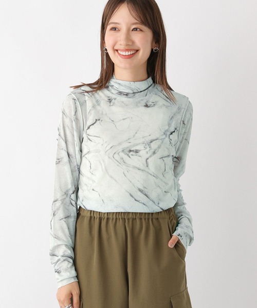 LEPSIM(レプシィム)の「ニュアンス柄シアープルオーバー 971939(Tシャツ/カットソー・レディース・グレー/ベージュ/アイボリー・FREE)」の12枚目の写真