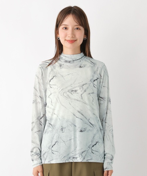 LEPSIM(レプシィム)の「ニュアンス柄シアープルオーバー 971939(Tシャツ/カットソー・レディース・グレー/ベージュ/アイボリー・FREE)」の13枚目の写真