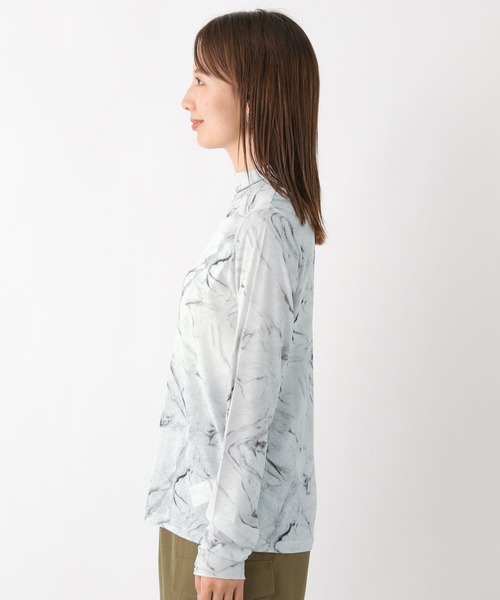 LEPSIM(レプシィム)の「ニュアンス柄シアープルオーバー 971939(Tシャツ/カットソー・レディース・グレー/ベージュ/アイボリー・FREE)」の14枚目の写真